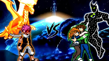 Natsu Dragneel (Inseph) (New) VS Ben 10 S3 V4 (all form) in Jump Force Mugen