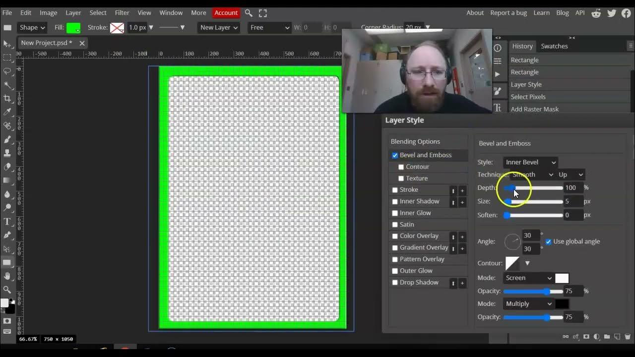 photopea tutorial border YouTube