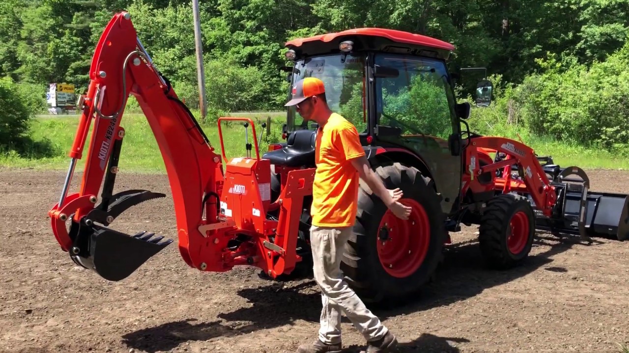 Kioti DK6010SE HST Cab Tractor w/ Loader & Backhoe & Grapple New Tractor Walkover YouTube