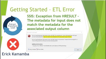 15 - SSIS Error: The metadata for Input does not match the metadata for the associated output column