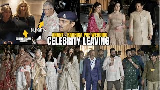 Celebrities Leaving from Anant Ambani  Radhika Merchant Pre Wedding | Jamnagar Airport