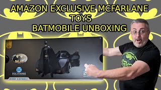 Unboxing Exclusive Amazon '89 Batmobile & Batman McFarlane Toys Gold Label! #batmobile