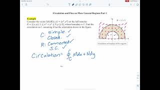 Calculus III - Unit 5 Section 4 - Circulation and Flux on More General Regions Part 1