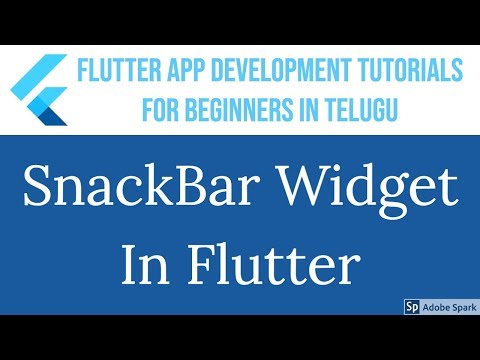 #20 SnackBar Widget in flutter  | Flutter Tutorials for beginners in telugu | Programming in Telugu