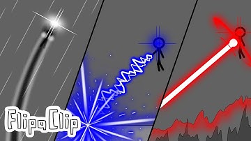 How to Animate Lasers, Electricity & Stickfigures with Effects | Flipaclip Animation Tutorial