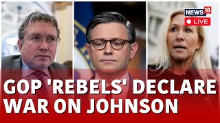 Speaker Johnson LIVE | GOP 'Rebels' Declare War On Johnson | Marjorie Greene Vs Speaker Johnson