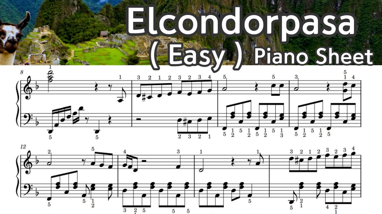Elcondorpasa _Easy Piano Music Sheet   by  SangHeart Play
