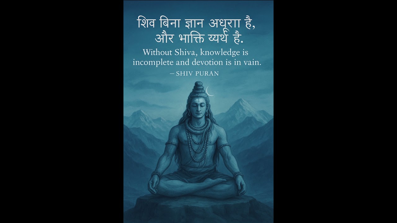 Shiv Puran Quote | Without Shiva, Knowledge is Incomplete | Powerful Wisdom of Lord Shiva 