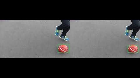 Ball detection (YOLO) and tracking (CSRT/KCF)