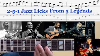2-5-1 Jazz Licks from 5 legends