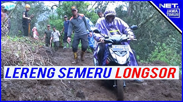 Akibat Hujan Deras Lereng Semeru Longsor, Jalur Malang-Lumajang Putus - NET. JATIM