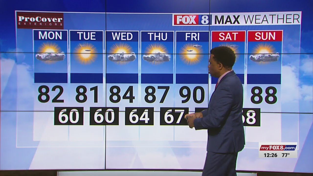 Sunny, warm temperatures to kick off the week - YouTube