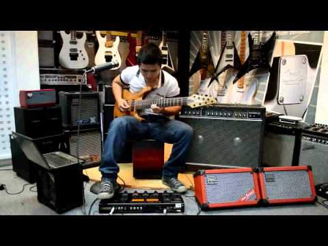 Demo Jackson guitar B8 & Boss Effect GT100 - No more tears