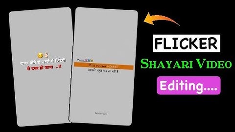 Shayari Status Video Editing | Flicker Background Effect Tutorial | Alight Motion