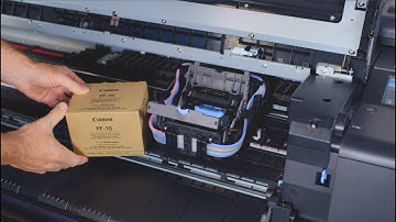 How to replace the printhead of a Canon iPF PRO series large format Graphics printer