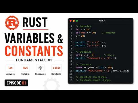 Rust Variables & Constants Explained | Rust Zero To Advance Series #1