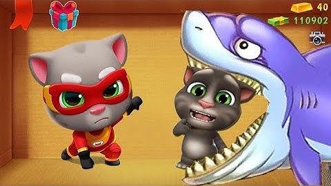 Talking Tom Hero Dash vs Kick The Buddy Mod Tom in Baby Shark