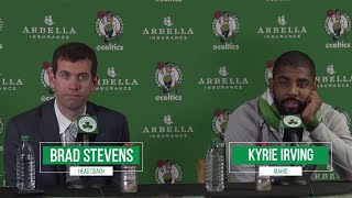 Brad Stevens and Kyrie Irving Talk Loss to Cavs, Paul Pierce Jersey Retirement