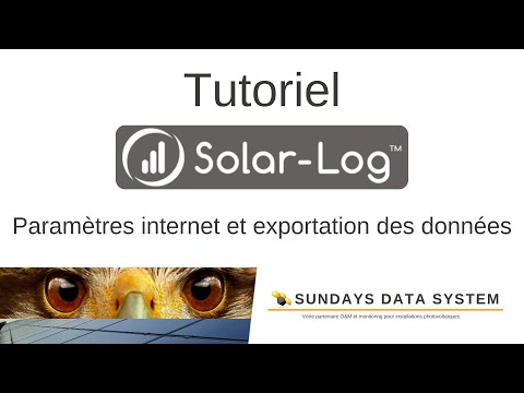 9. Paramètres internet et exportation sur le portail Solar Log