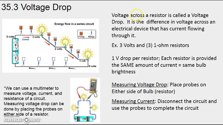 A voltage drop exists if there is ____ between two points in a circuit.