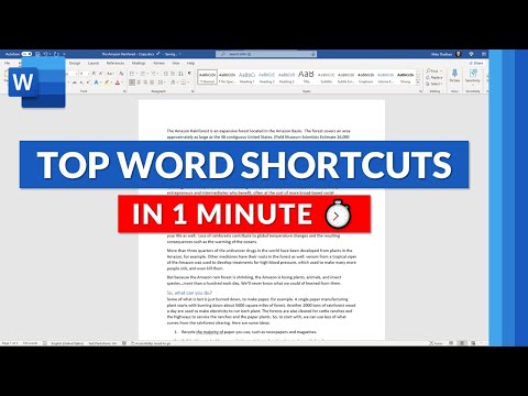 Videó: Mik a Microsoft Word gyorsbillentyűi?