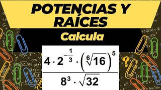 ✅Potencias y raíces. ?Opera y simplifica este cociente.