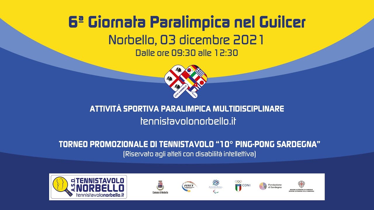 6ª Giornata Paralimpica nel Guilcer - Norbello 03 Dic. 2021