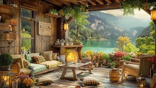 Relaxing Jazz Instrumental Music to Studying ☕ Soft Jazz Music with Crackling Fireplace at Apartment