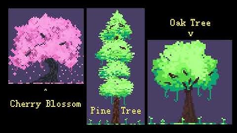 How to draw pixel art trees