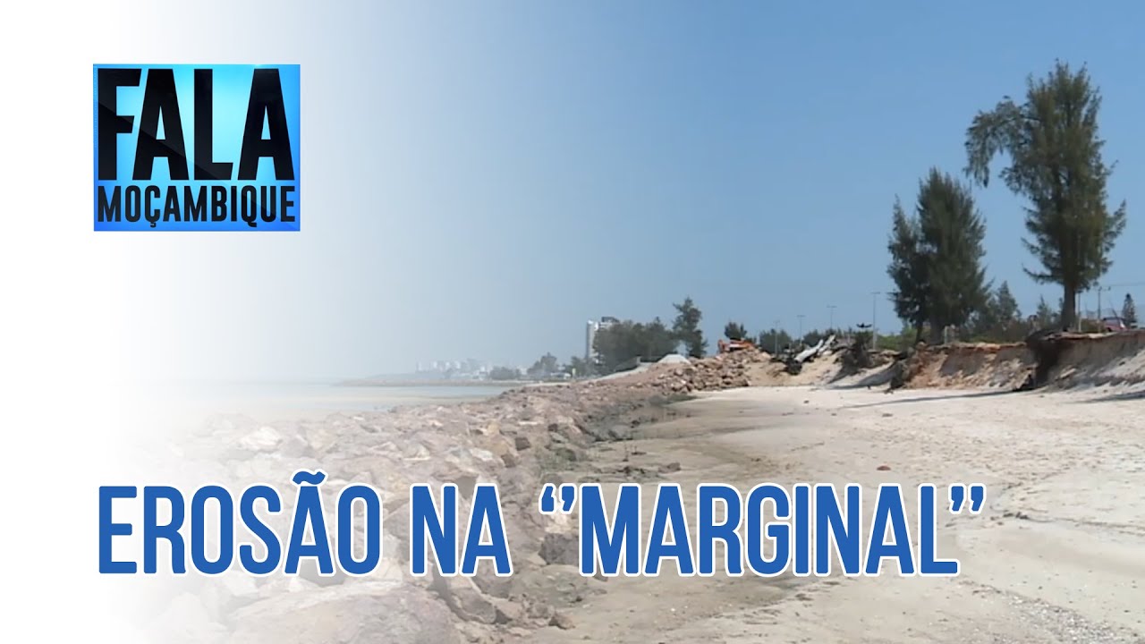 Força do vento das águas do mar consome a costa da Marginal