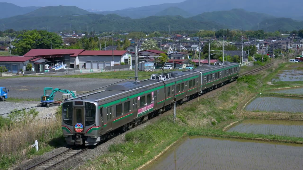 E721系0番台 センP-12編成+P-44編成 磐越西線 快速あいづ2号 郡山行