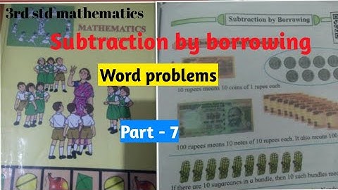 Subtraction by borrowing word problems|| chapter-11||part-7||3rd std mathematics.