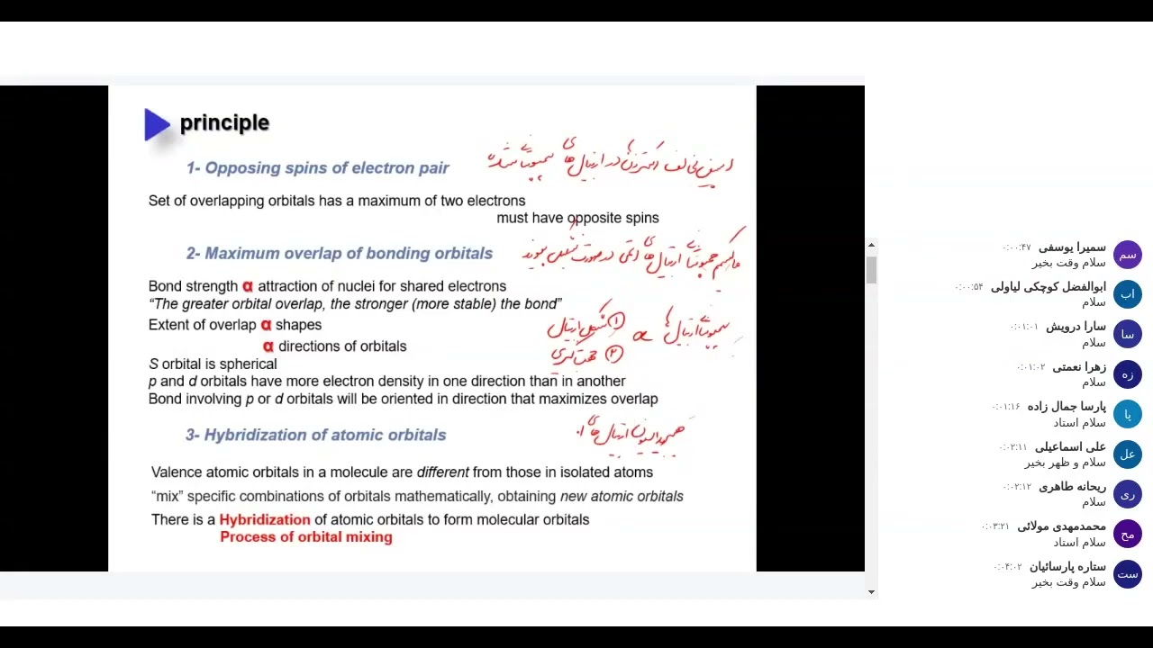 شیمی عمومی 1 | هیبریداسیون اوربیتال