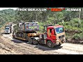 LUAR BIASA  !!Dua Truk Tangguh MAN TGS muatan excavator besar ZOOMLION 750 kirim ke lokasi tambang