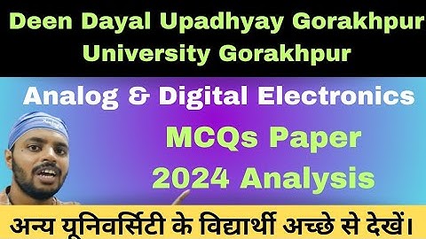 MCQ|Analog & Digital Electronics|DDU Gorakhpur University|BSc|Physics|6th Semester