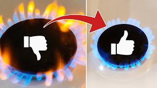 Gas Stove Flame Orange? Fix Yellow Flame & Low Burner Problem in 5 Minutes