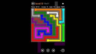 Flow Free Jumbo Pack (iPad) 11x11 Level 9 Solution