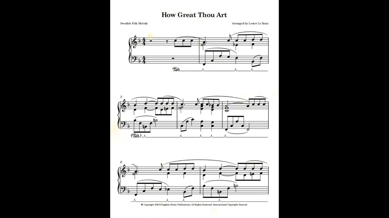 How Great Thou Art Easy Piano Arrangement YouTube