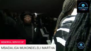 MEMORIAL SERVICE OF MBADALIGA MUKONDELELI MARTHA