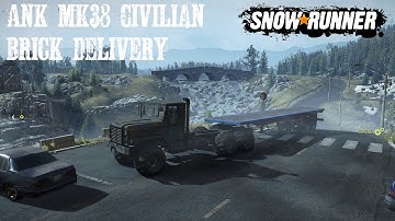 New ANK MK38 Civilian Truck Loaded Semi Trailer Gameplay Snowrunner Phase 6 The Lowland Maine USA