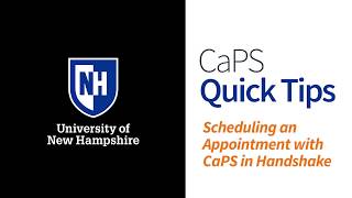 CaPS Quick Tip: How to Schedule a Career Counseling Appointment Via Handshake