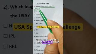 USA Sports Quiz Challenge -99% fail this😎😎