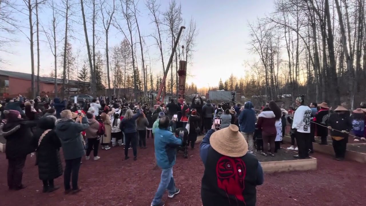 New totem pole in Anchorage