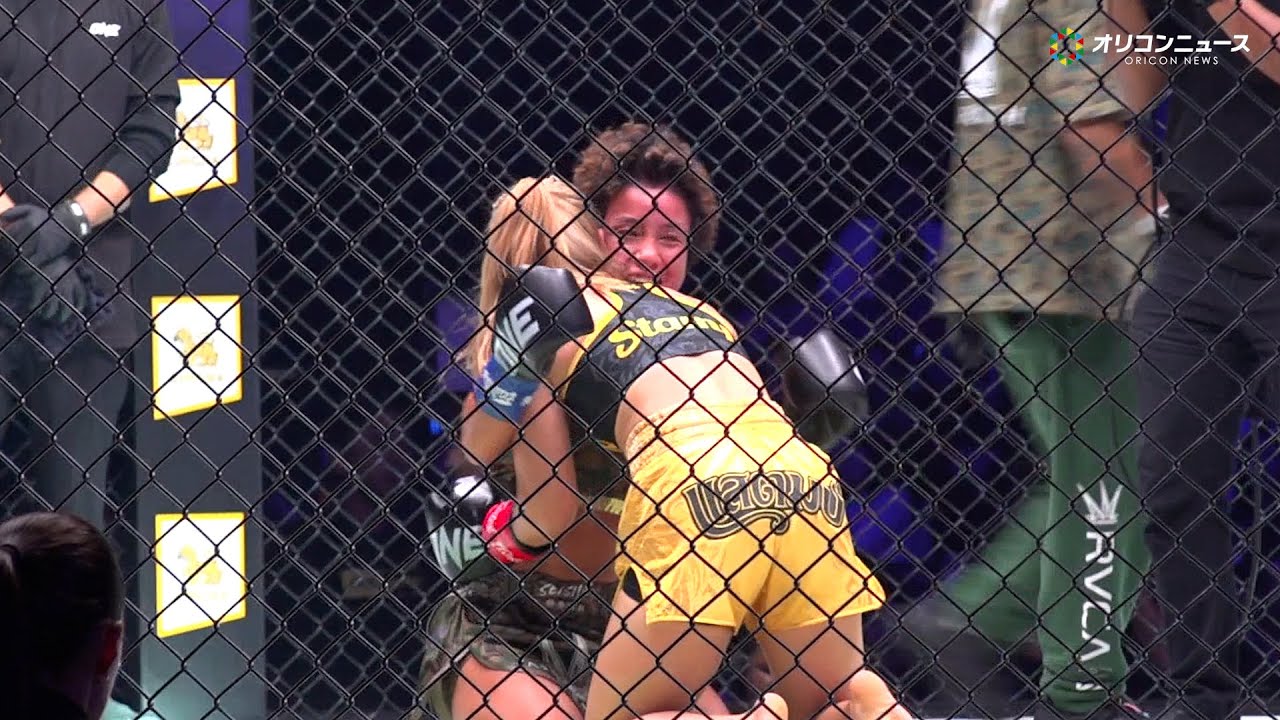 【ONE】KANA、スタンプと激しい撃ち合いの末に判定勝利！　『ONE 173』試合後リング映像