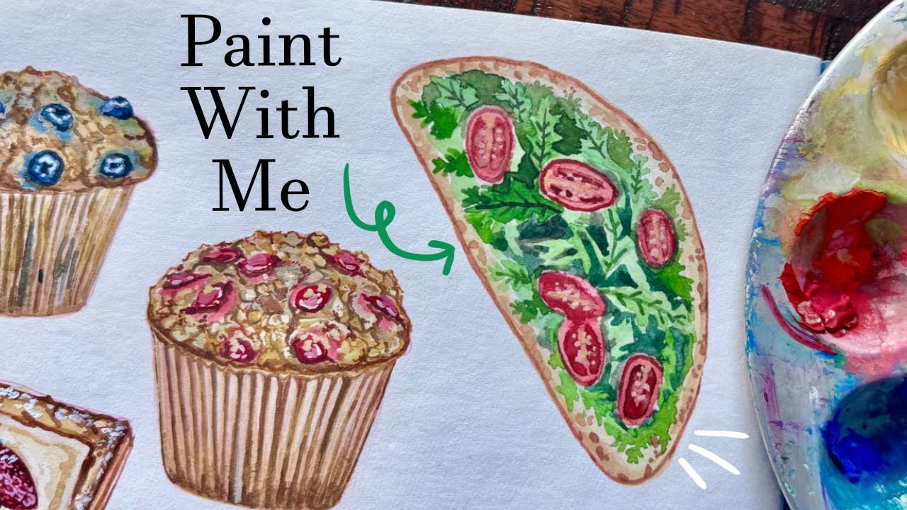 Fill a sketchbook page with me! #8 [🫐Breakfast Foods🍓]