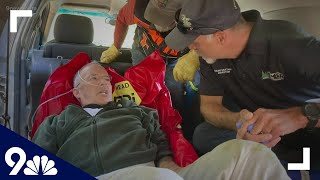 Paraglider back on his feet after 100-foot fall