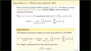 Toni Karvonen – Kernel Methods, Gaussian Processes and Uncertainty Quantification for Bayesian ...