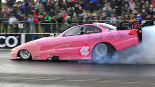Jayne Kay Alcohol Funny Car Burnout At Santa Pod Raceway