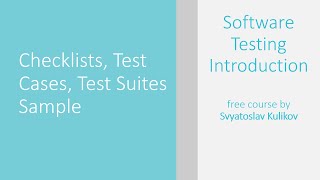 04 - 06 - Checklists, Test Cases, Test Suites Sample [ENG]