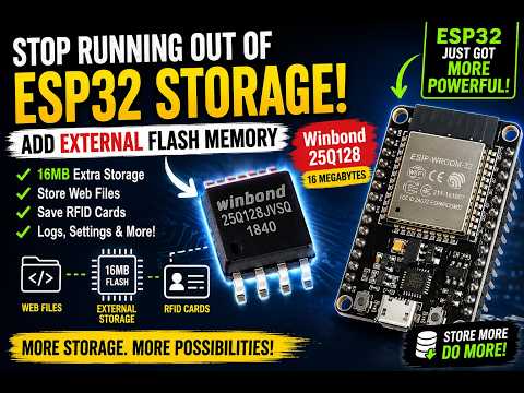 Stop Running Out of ESP32 Storage! Add Winbond 25Q128 Flash Memory